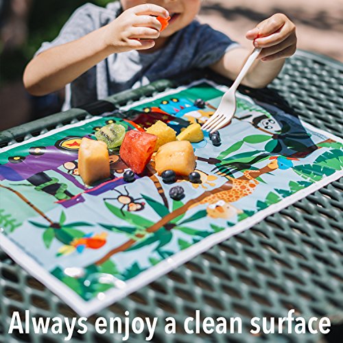 Klean Kids Disposable Placemats for Baby and Kid's Table - Farm, Sea Life, Zoo Train Animals - Stick - //medicalbooks.filipinodoctors.org