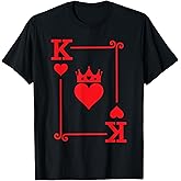 King Hearts Card Costume - Playing Cards - King of Hearts T-Shirt