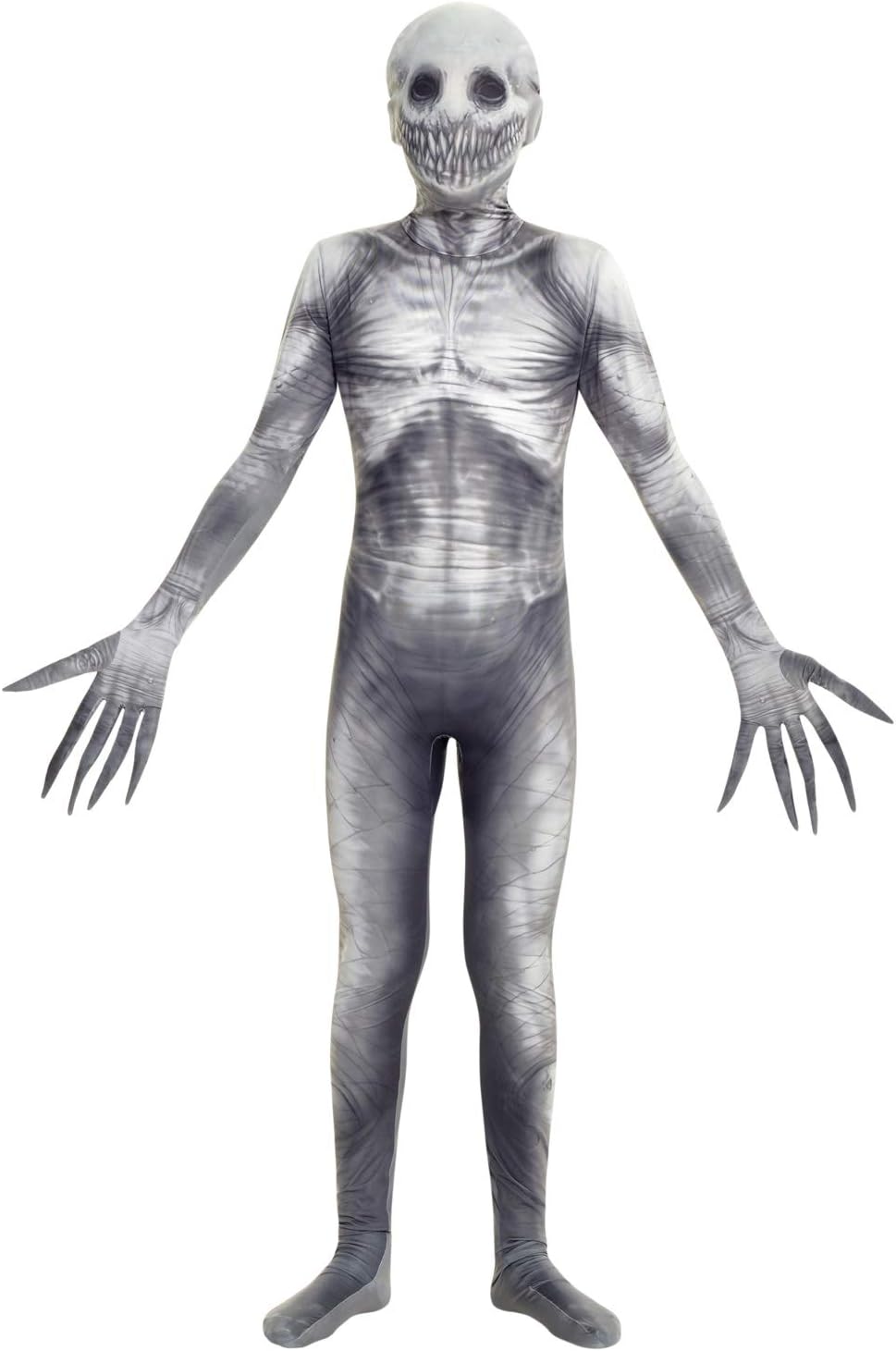 Morphsuits The Rake Kids Halloween Costume, Scary Boys, Fun Dress-Up Outfit for Halloween Parties Large, Grey/White
