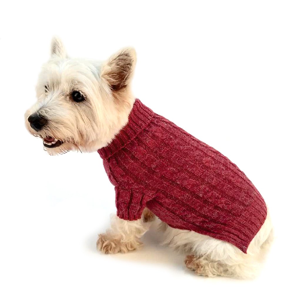 Pet Tribe PT72221 Dog Sweater with Top, Red