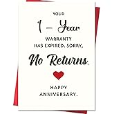 Smithtuy Funny 1st Anniversary Card,1 Year Anniversary Card Gifts for Boyfriend Girlfriend Him Her,One Year Wedding Anniversary Cards Gifts for Husband Wife Women Men Couples