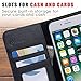 Abacus24-7 iPhone 8/7 Case, Wallet Case with Flip Cover [RFID Blocking] and Stand, Black