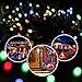 Fairy Lights Outdoor String Lights 33ft 100 LED with Memory Modes Controller, Extendable Christmas Lights Decorations for Wedding, Christmas, Valentine, Patio, Indoor Outdoor (Black Wire - Multicolor)