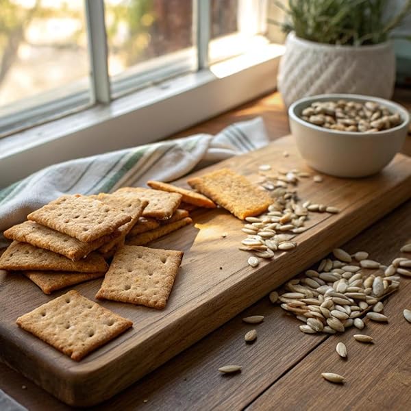 SIMPLE MILLS ALMOND FLOUR CRACKERS SNACK PACKS, SEA SALT, HEALTHY SNACKS FOR KIDS, INDIVIDUAL PACKS, GLUTEN FREE, 8 CT (PACK OF 1)