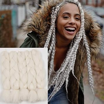 Amazon Com Colorful Bird Yaki Kanekalon Braiding Hair White
