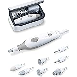 Beurer, 10piece Professional Nail Drill Kit for Manicure Pedicure Electric Nail File Set incl. 7 Attachments Pouch Nails Care
