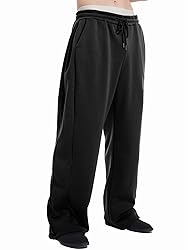 ZUGJAM Men's Baggy Sweatpants Wide Leg Lounge Sweat