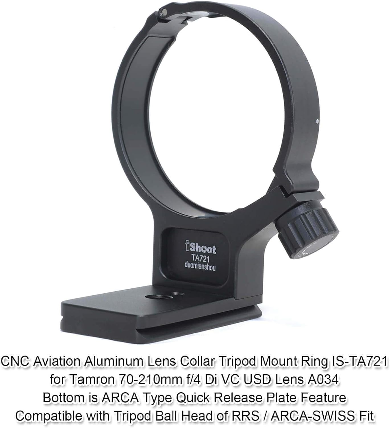 iShoot Tripod Mount Ring, Lens Collar Support Compatible with Tamron 70-210mm f/4 Di VC USD A034 - Image 3