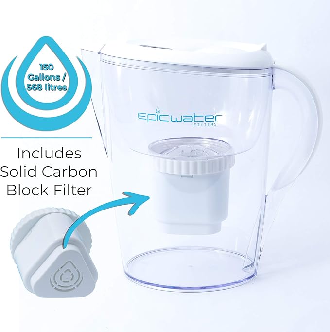 Epic Pure Water Filter Jug 3.5L 150 Gallon Filter 100 BPAFree
