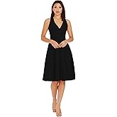 Dress the Population Women's Catalina Solid Sleeveless Fit & Flare Midi Dress