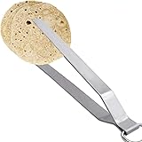 SS Ecom Stainless Steel Cooking Serving Tong, Roti Chimta, Chapati Chipya, Baking/Roasting Kitchen Utility Utensil - 25.5 cm
