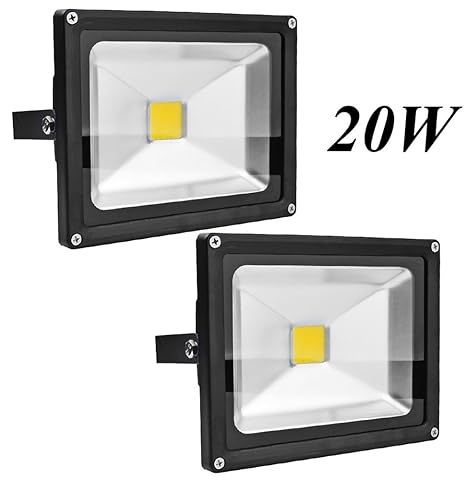 2X 20W Luz Foco Proyector LED Blanco Calido Foco Exterior Foco de ...
