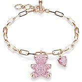 Swarovski Teddy bracelet Bear, Pink, Rose gold-tone finish