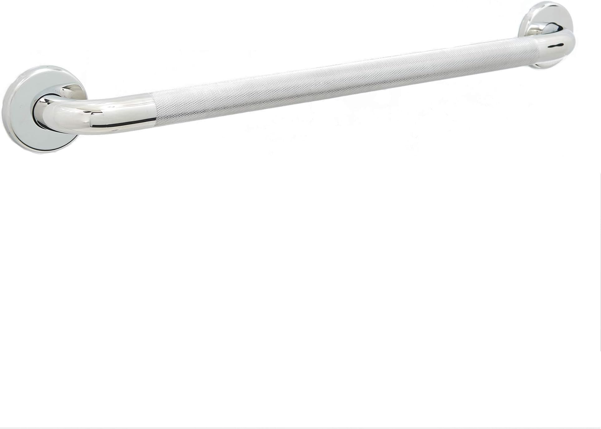 GBS Straight Grab Bar - Polished Chrome Finish | Stainless Steel | Concealed Mount | Knurled Grip Surface | 30 Inch
