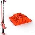 BUNKER INDUST Farm Jack 48" with Jack Base Mate,High Lift Tire Jack Stand Plate Offroad Sand Mud Snow Recovery Kit for Car Truck Jeep ATV SUV UTV