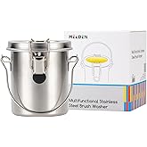 MEEDEN Portable Paint Brush Washer: Stainless Steel Artist Brush Cleaner for Oil & Acrylic Painting - Small