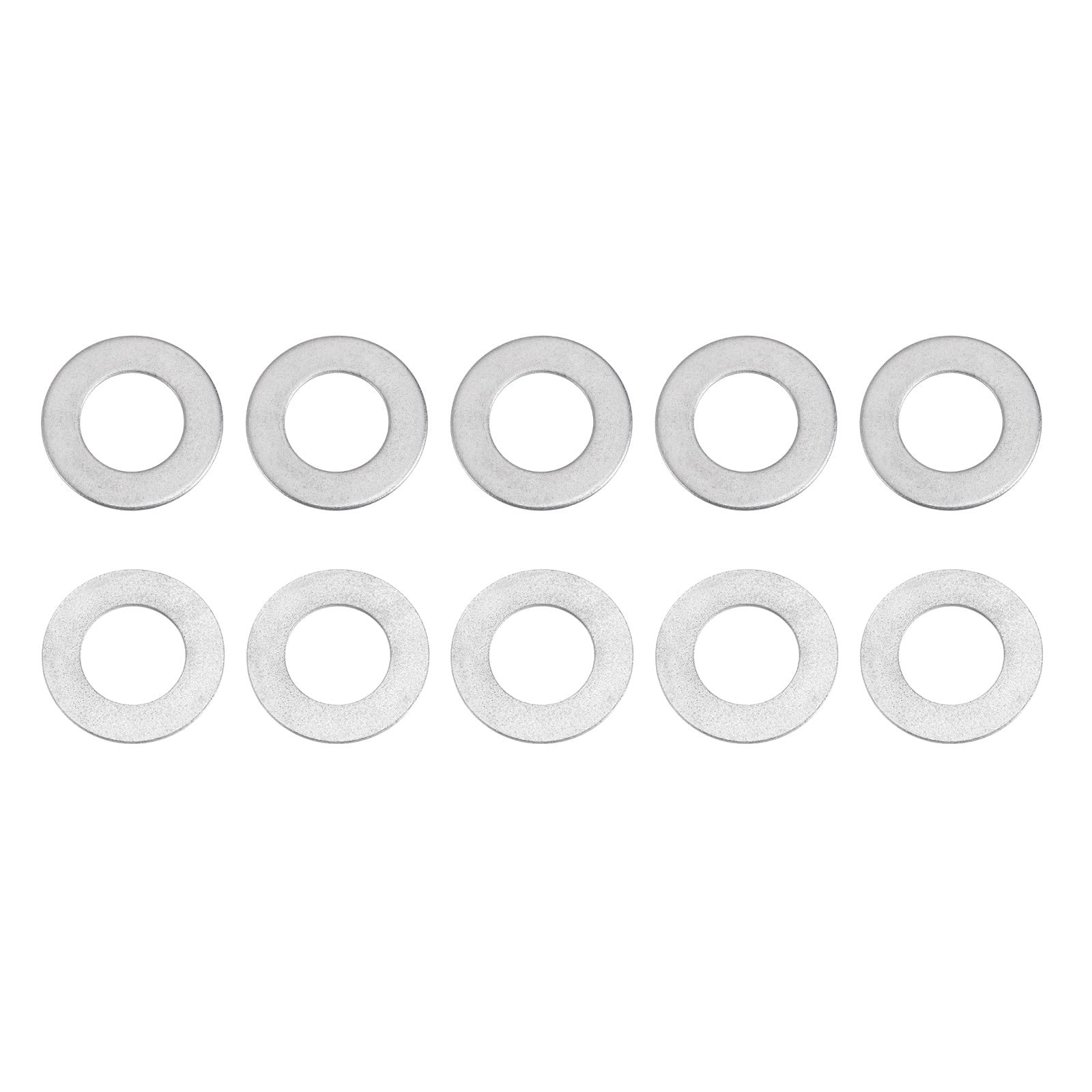 DTGN 40mmx70mmx3mm(IDxODxT) Carbon Steel Flat Washers - 10Pack - Good for Industrial Machinery - Flat Ring Gaskets - Silver Tone โ image 1