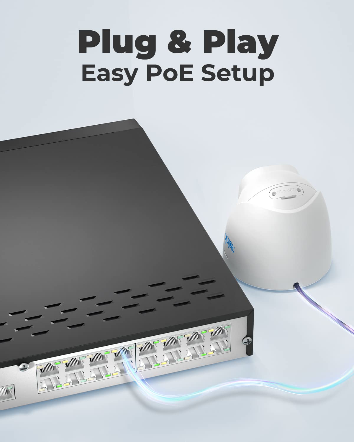 REOLINK 4K PoE Security Camera System Wired, 8pcs 8MP PoE Cameras, Smart Person/Vehicle Detection, 16CH NVR with 4TB HDD, H.265, 24/7 Recording, High Bitrate & Clear Stream, RLK16-800D8