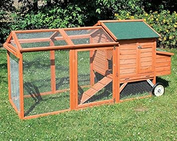 Poulailler Pour Extérieur Missouri Avec Roulettes Parc Et Ponedero