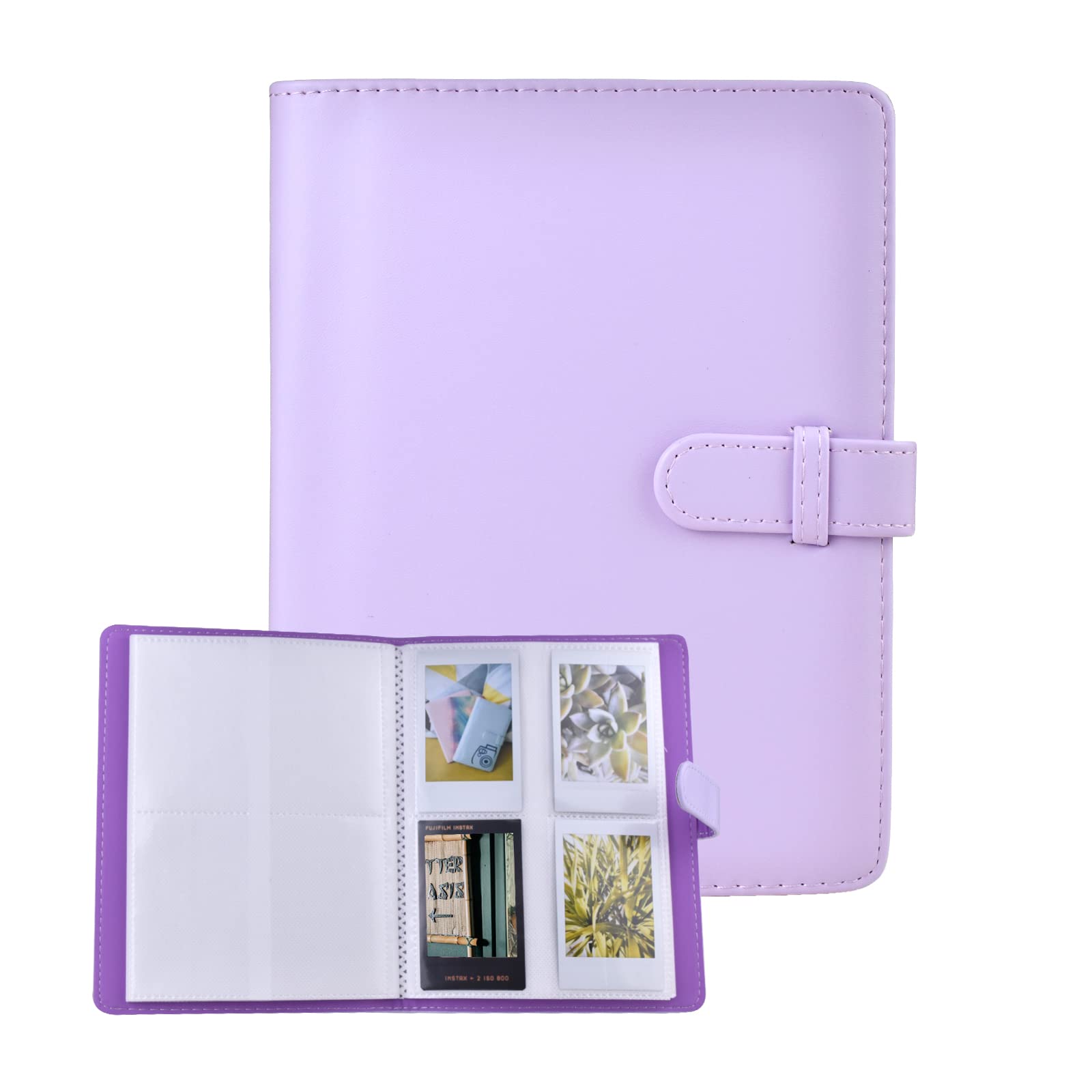 MUZIRI KINOKOO 128 Pockets Photo Album for 3-inch Film Fuji Instax Mini EVO/Mini 12/11/9/8/7+/25/90 Camera Photo Digital Photography Photo Book Purple