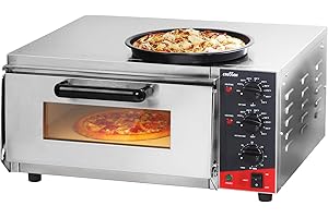 CROSSON ETL listed Commercial 16 inch Countertop Electric Pizza Oven with pizza stone, Multipurpose Indoor Pizza oven for Res