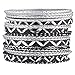 LUX ACCESSORIES Black SilverTone Indian Wedding Boho Multi Bangle Set 20PC