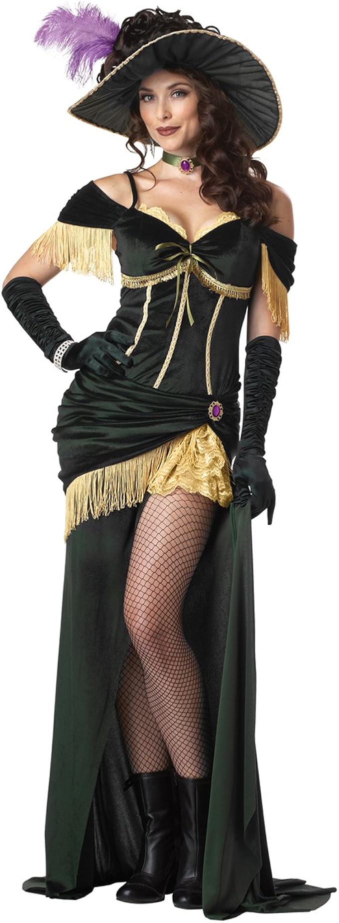 Saloon Madame Fancy dress costume Large Amazon.co.uk Clothing