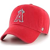 47 Brand MLB Team Color Home Primary Logo Clean Up Adjustable Baseball Cap Hat, Adult One Size Fits All