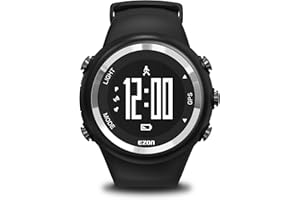 EZON GPS Running Watch with Speed Distance Pace Alarm and Calorie Counter and Stopwatch for Men T031 Black