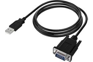 Sabrent USB 2.0 to Serial (9-Pin) DB-9 RS-232 Converter Cable, FTDI Chipset, Hexnuts 6 Feet (SBT-FTDI)