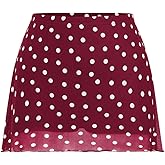 Verdusa Women's Polka Dots Mini Skirt Y2K Vintage Mesh Country Concert Outifits