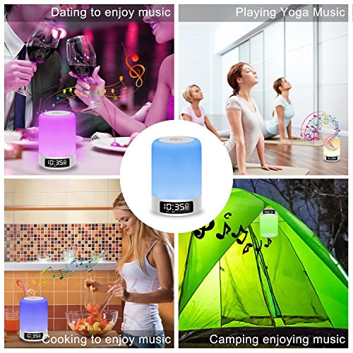 Aisuo Night Light, Touch Sensor Table Lamp with Bluetooth 4.1 HiFi