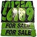 Vinyl Number & for Sale Decals 13 Dozen Car Lot Windshield Pricing Stickers (Green for Sale)