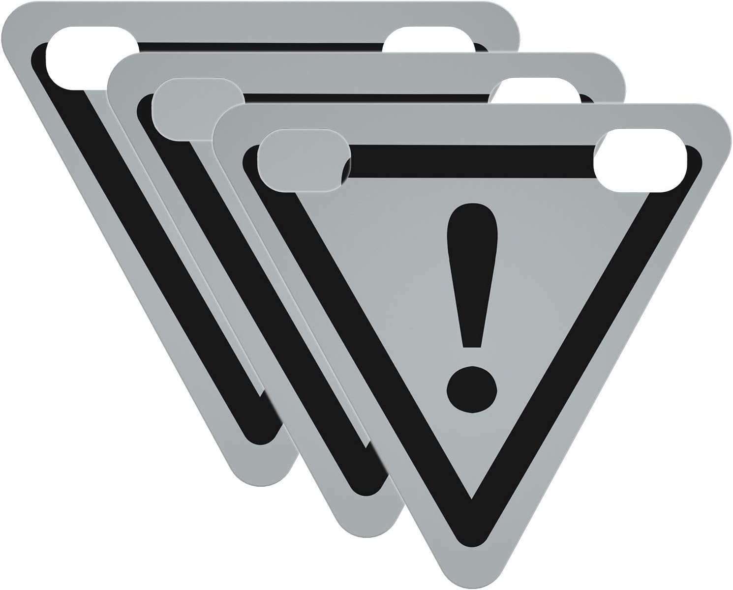 Honorall 3 Pack Cycling Reflective Sign Bicycle Warning Triangle Reflector Night Triangle