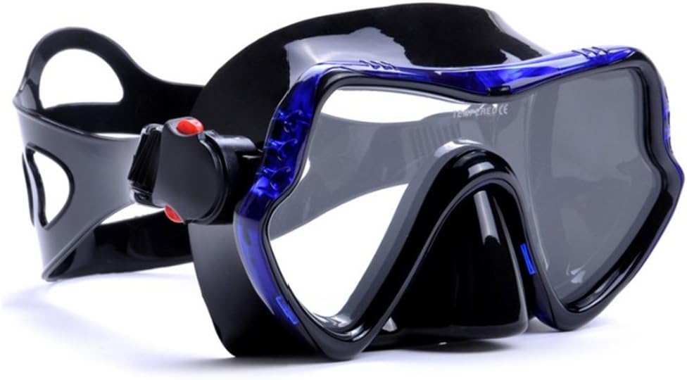 YFX Create Diving Mask Nose Cover Swim Goggles Scuba Freediving Swimming Mask for Men Women Adult (Blue)
