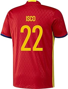 Amazon Adidas Isco 22 Spain Home Jersey Uefa Euro 16 Authentic Name And Number Of Player サッカーユニフォーム スペイン ホーム用 イスコ 背番号22 16 Adidas アディダス ユニフォーム