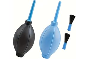 Computer Cleaning Kit with TPE Air Blower and Soft Brush 2-Sets for Camera Lenses, Keyboards, Electronics Home Office Travel,