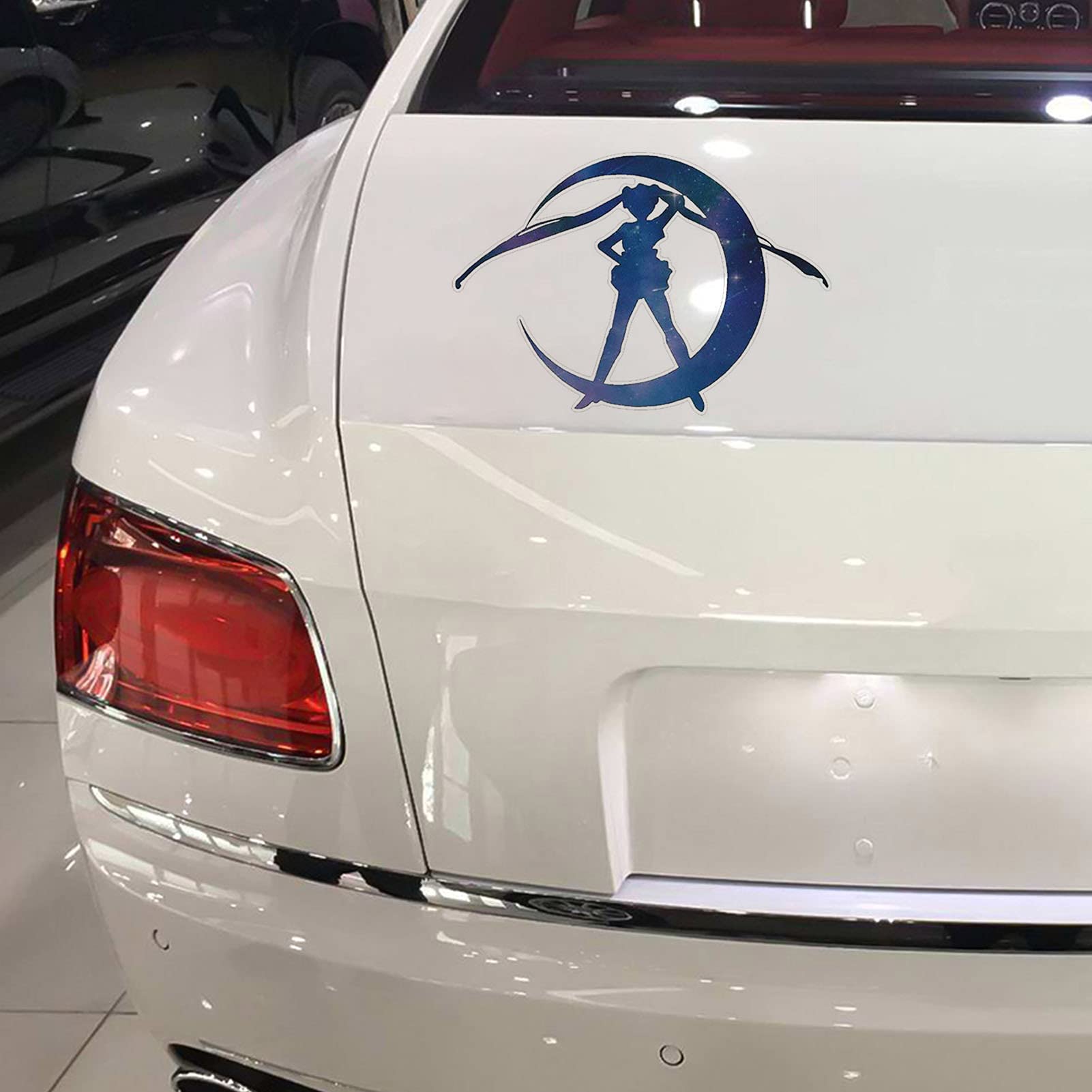 ALTcompluser Anime Autoaufkleber Sailor Moon Car Sticker Auto Fenster Tuning Vinyl Aufkleber(Tsukino 14x9 cm)