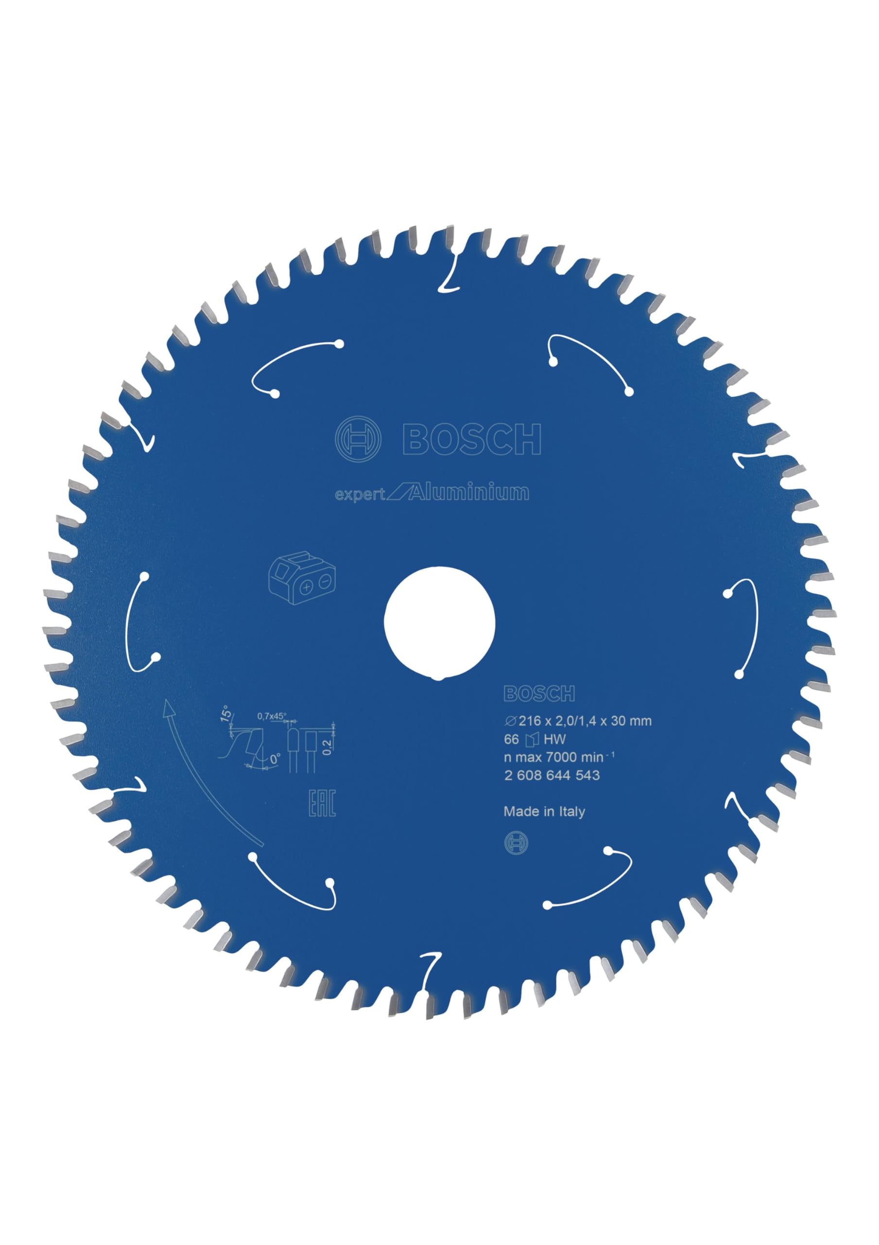 Bosch Professional Circular Saw Blade Expert (for Aluminium, 216 x 30 x 2 mm, 66 teeth; Accessories: Cordless Circular Saw)