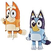 Toyland&reg; Pack Of 2-32 Inch Bluey Balloons - 1 x Bluey &amp; 1 x Bingo Shaped Character Balloons