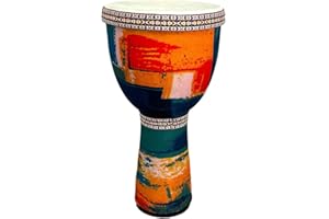 RUOSWTE Djembe Drum - Bongo & Goblet Drum, Goat Leather Head, Hand Painted Cloth, West African Style, Beginner's Gift