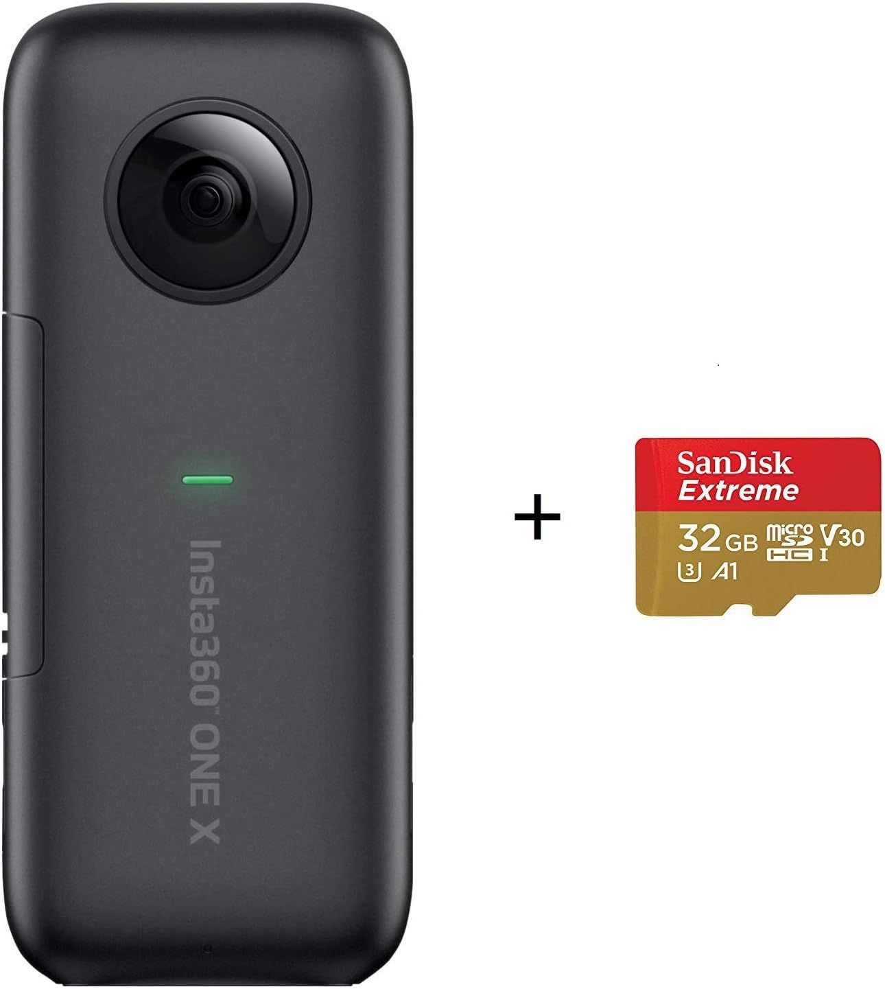 Potogear Insta360 ONE X 360 Action Camera with SanDisk Extreme V30 microSDXC 32G SD Card