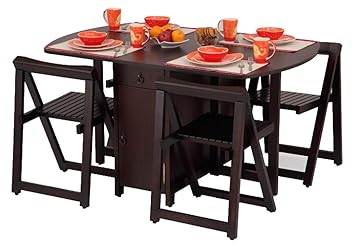 Ekbote Furniture Ft01xfc01 Four Seater Dining Table Set Brown Amazon In Furniture
