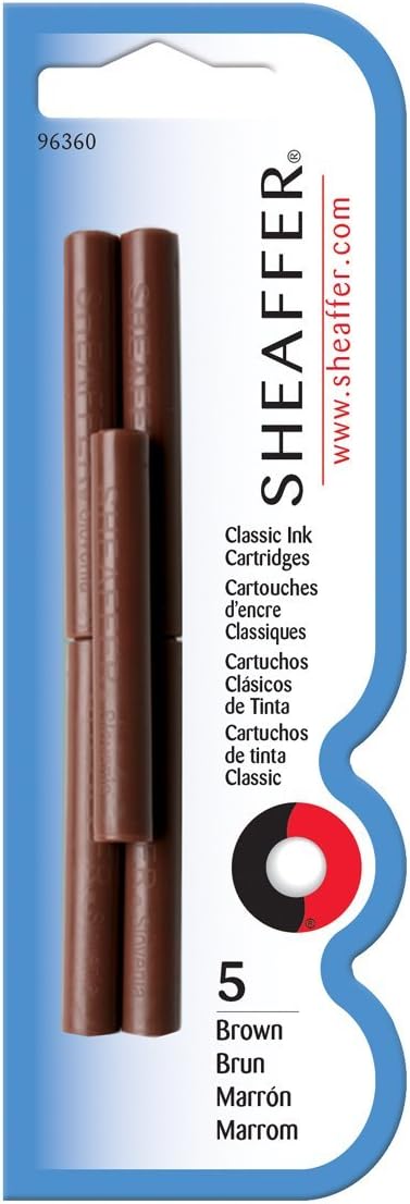Sheaffer Classic Ink Cartridges - Brown Ink - Pack of 5