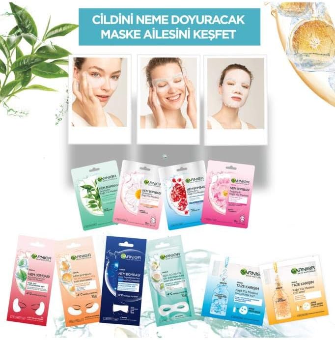 Garnier Moisture Bomb Night-Time Eye Sheet Mask Deep Sea Water and Hyaluronic Acid 6g, red, 6 g (Pack of 1) - Image 5
