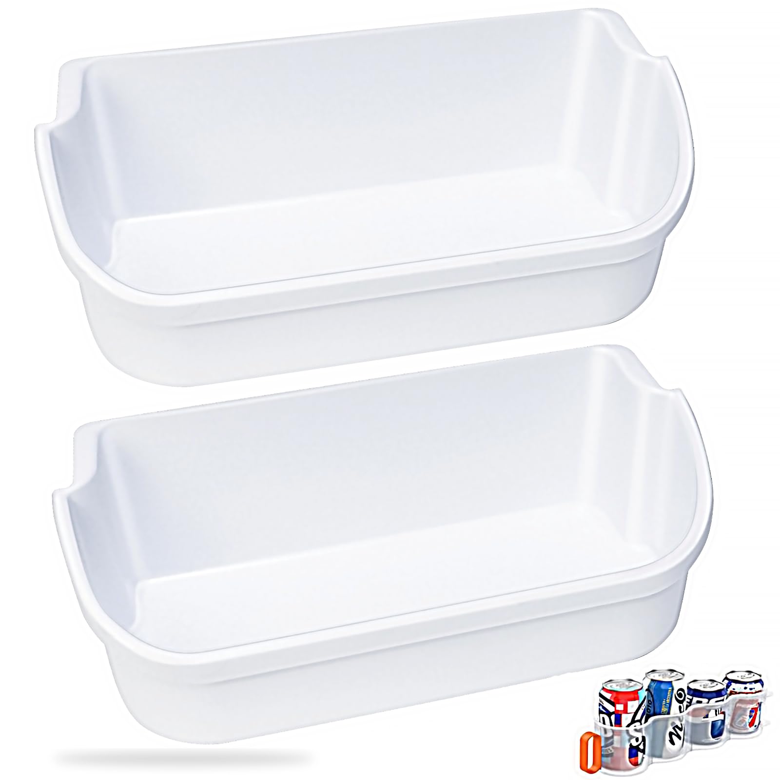 Photo 1 of [2 PACK] UPGRADED 240356401 Refrigerator Door Bin Compatible with Frigidaire Door Shelf Replacement Parts AP2116036 Frigidaire Replacement Shelves FFHS2611PFEA FFHS2611LBRA FFSS2614QS4A Door Shelf Bin