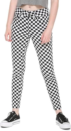 denim checkered jeans