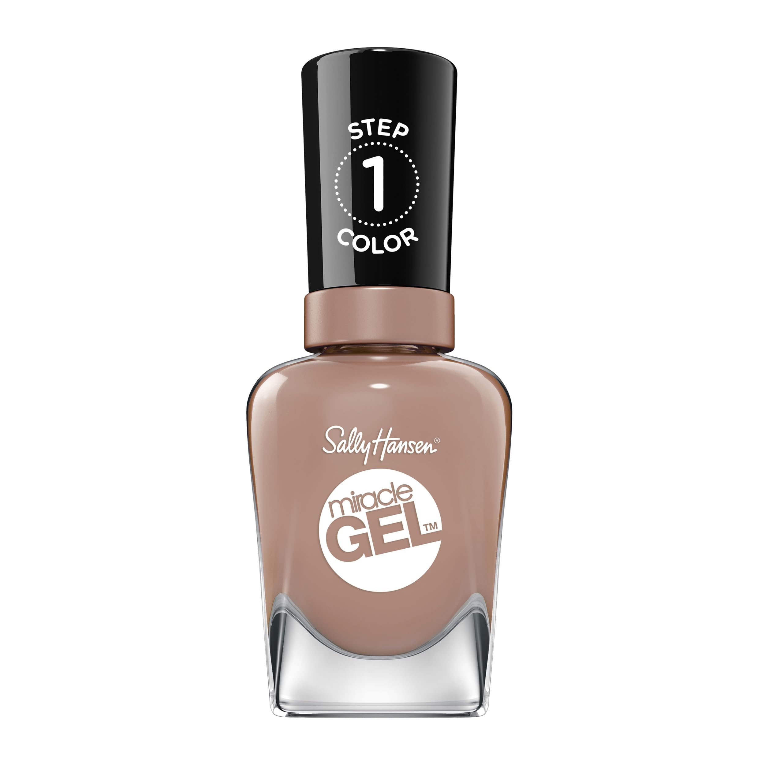 Sally Hansen Miracle Gel, Mocha Me Crazy, Gel-Like Nail Polish, NO UV Light Required, Chip-Resistant, Long Lasting - Up to 8 days, Easy to Use, Salon Quality Results, Vegan Formula, 14.7ml