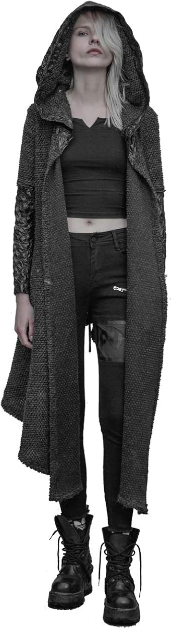 long black wool cardigan women's