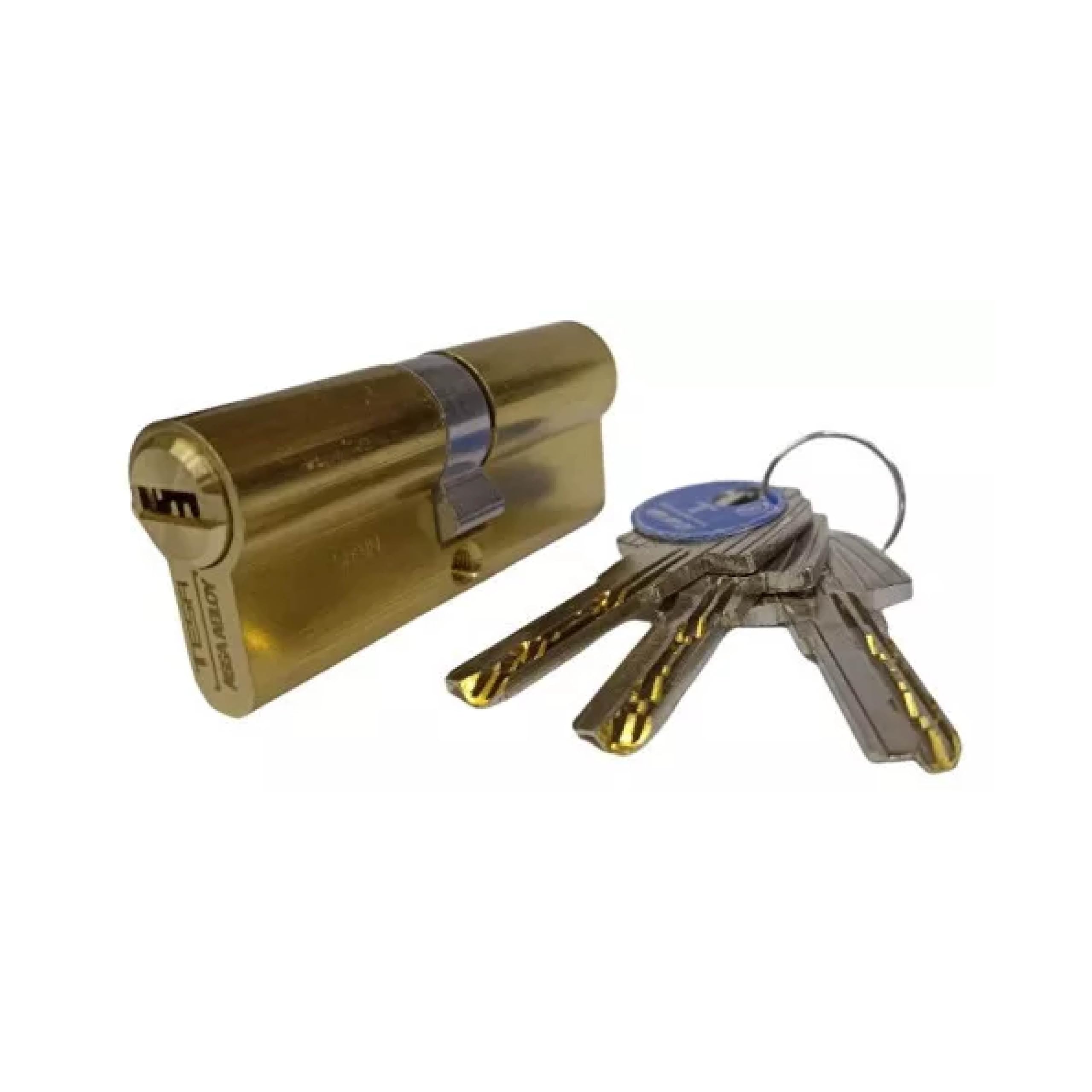 Tesa Assa Abloy T6353030L Long Lock Cylinder, Brass, 30 x 30 mm